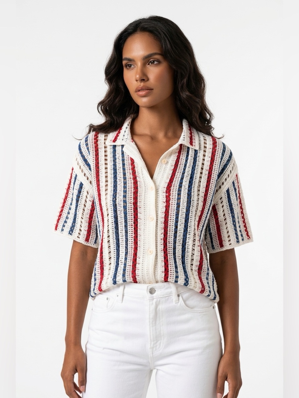 NWT Z Supply Collar crochet Sweater